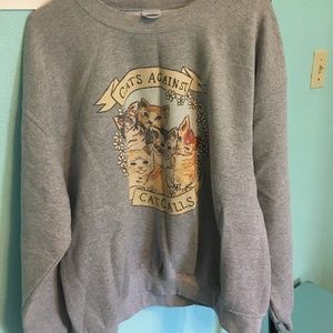 Feminist Apparel Cats Against Catcalls Sweatshirt